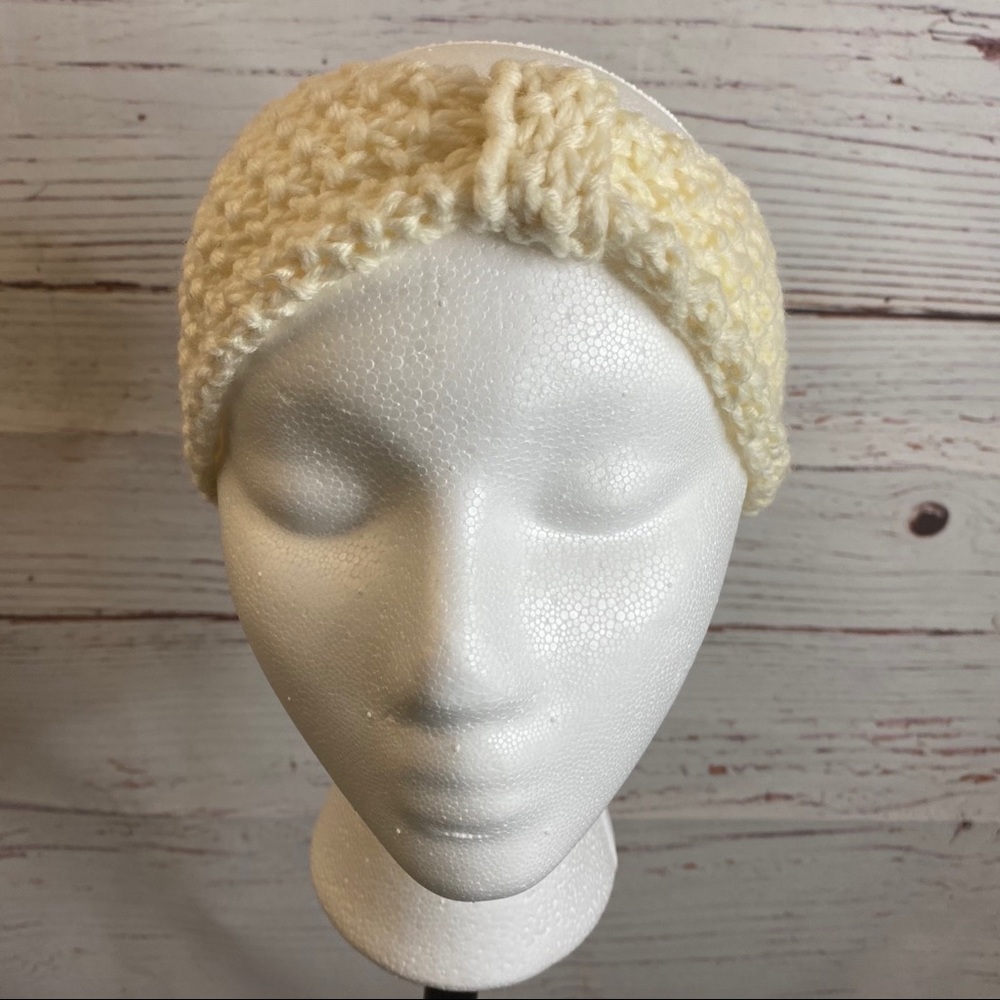 💫Cream Knit Crochet Turban Head/Ear Warmer